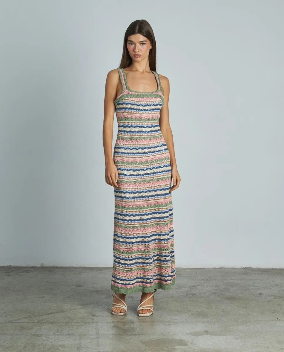 Длинное платье крючком с бретелями Alma en Pena, мультиколор
Длинное платье крючком с бретелями Alma en Pena, мультиколор