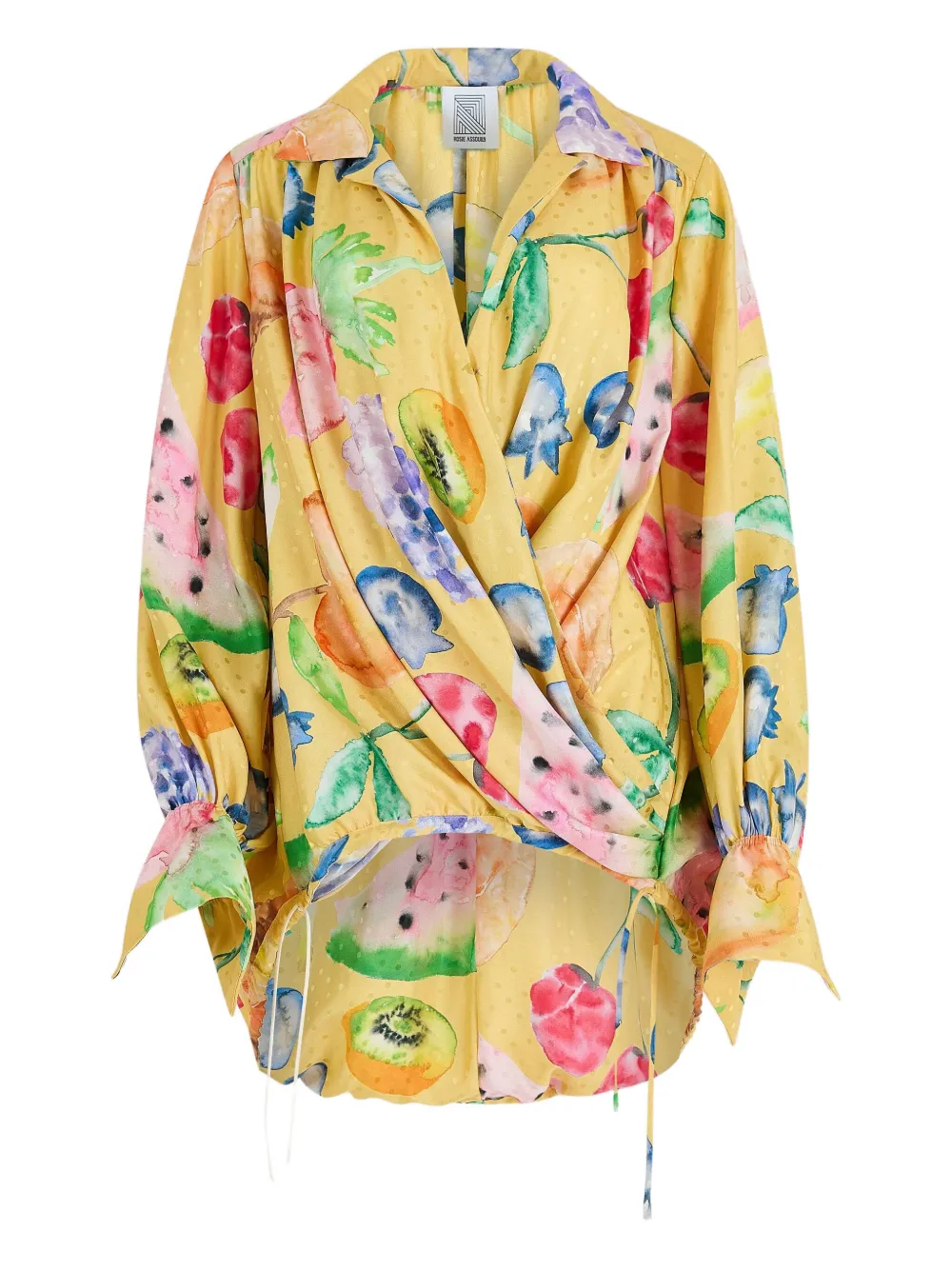 Топ с кулиской и принтом Rosie Assoulin, желтый
Топ с кулиской и принтом Rosie Assoulin, желтый