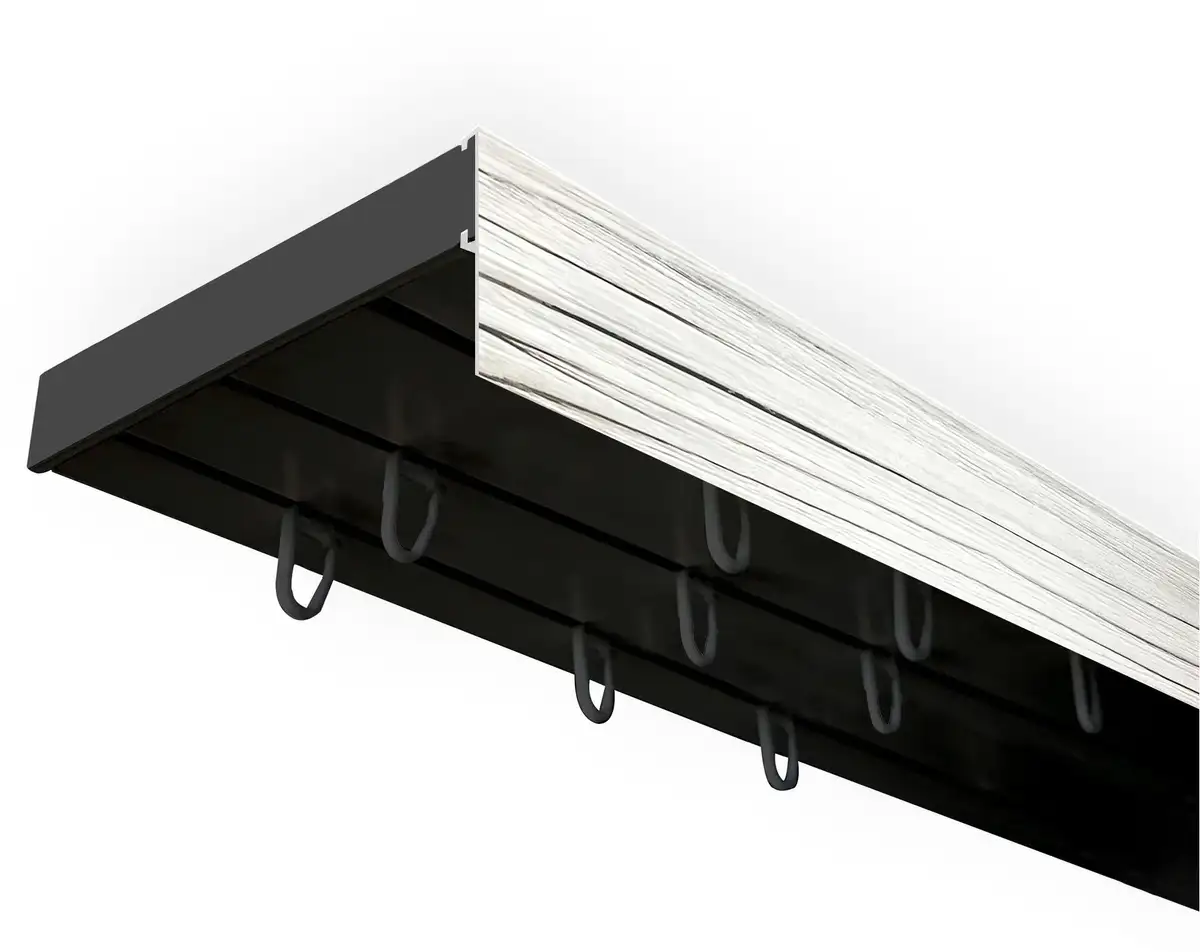SN DECO GROUP Карниз для штор "Карниз SH (1) с панелью 5 см", 3 направляющие, фиксированный размер 600 см, черный/пепельный
SN DECO GROUP Карниз для штор "Карниз SH (1) с панелью 5 см", 3 направляющие, фиксированный размер 600 см, черный/пепельный