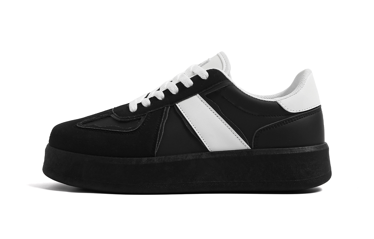 Скользоустойчивые, износостойкие, дышащие мужские скейтерские кеды низкие черно-белые HUANQIU
Скользоустойчивые, износостойкие, дышащие мужские скейтерские кеды низкие черно-белые HUANQIU