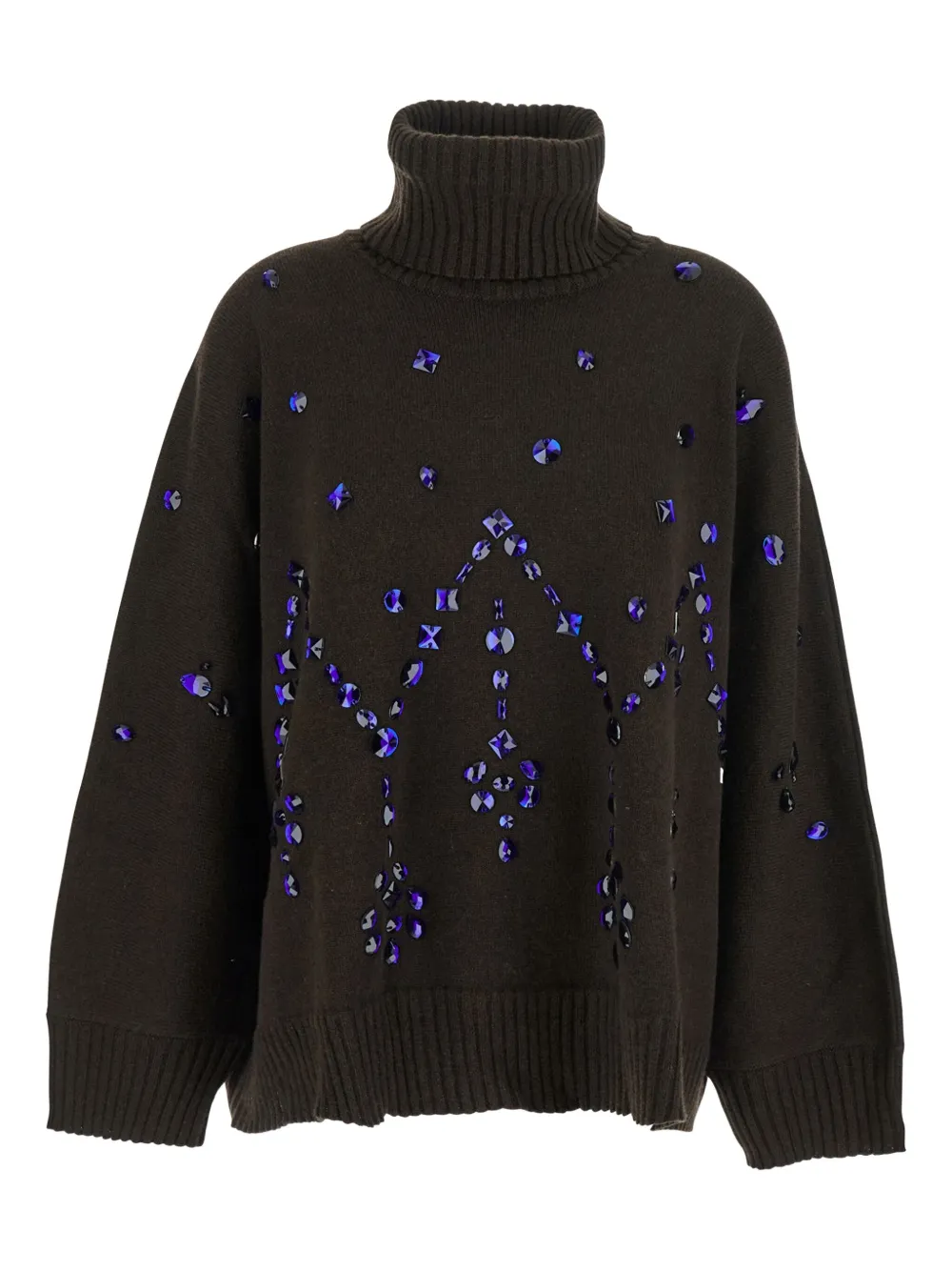 Водолазка, украшенная кристаллами Alberta Ferretti, коричневый
Водолазка, украшенная кристаллами Alberta Ferretti, коричневый