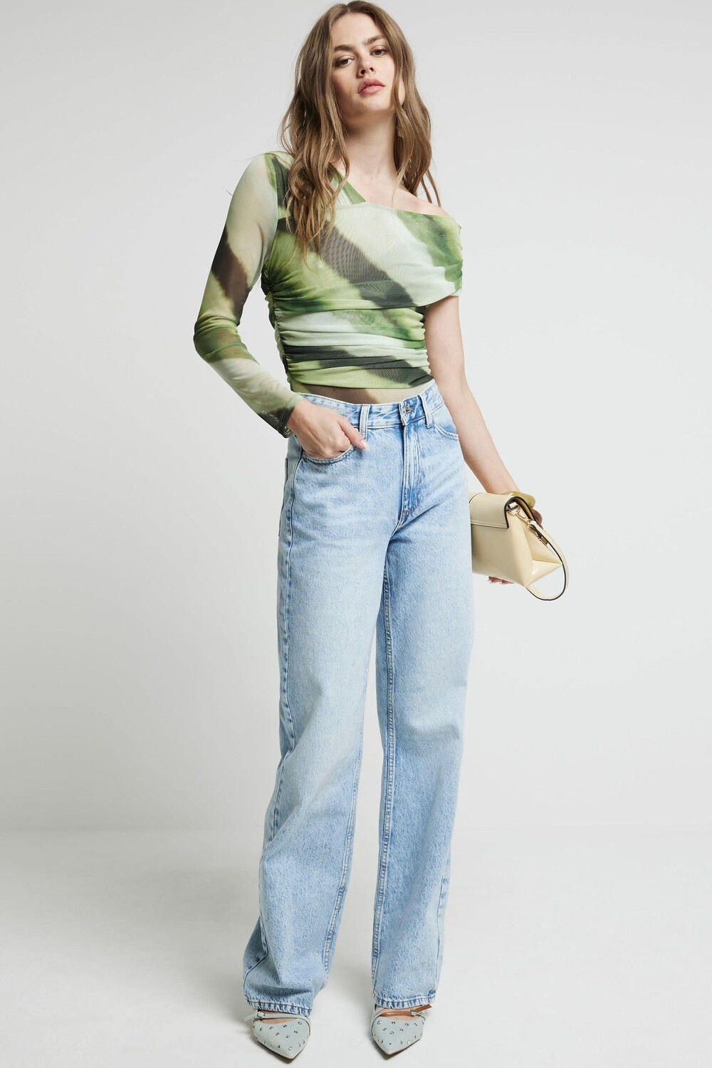 Асимметричный сетчатый боди с леопардовым принтом River Island, зеленый
Асимметричный сетчатый боди с леопардовым принтом River Island, зеленый