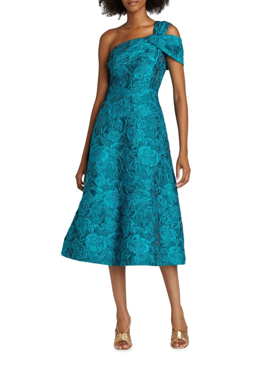 Платье миди с цветочным жаккардом на одно плечо А-силуэта Teri Jon by Rickie Freeman, цвет Turquoise
Платье миди с цветочным жаккардом на одно плечо А-силуэта Teri Jon by Rickie Freeman, цвет Turquoise