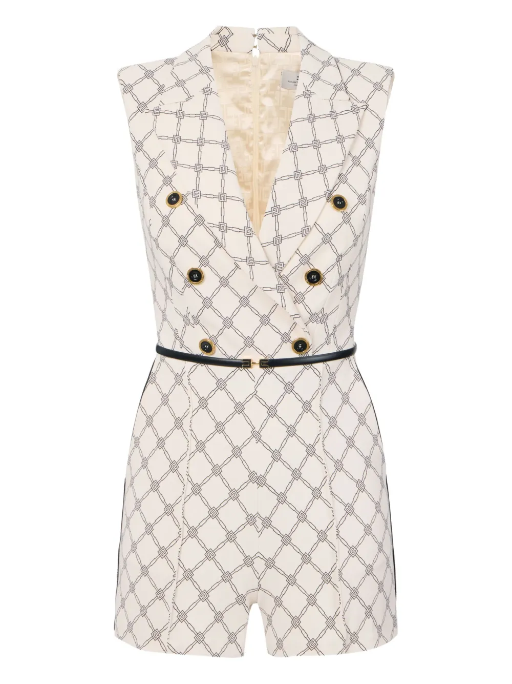 Двубортный комбинезон с геометрическим принтом Elisabetta Franchi, нейтральный
Двубортный комбинезон с геометрическим принтом Elisabetta Franchi, нейтральный