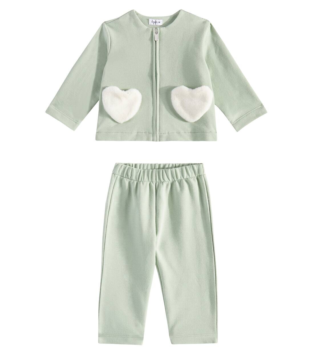 Детский спортивный костюм из хлопчатобумажной ткани Il Gufo, цвет sage green/frost green
Детский спортивный костюм из хлопчатобумажной ткани Il Gufo, цвет sage green/frost green