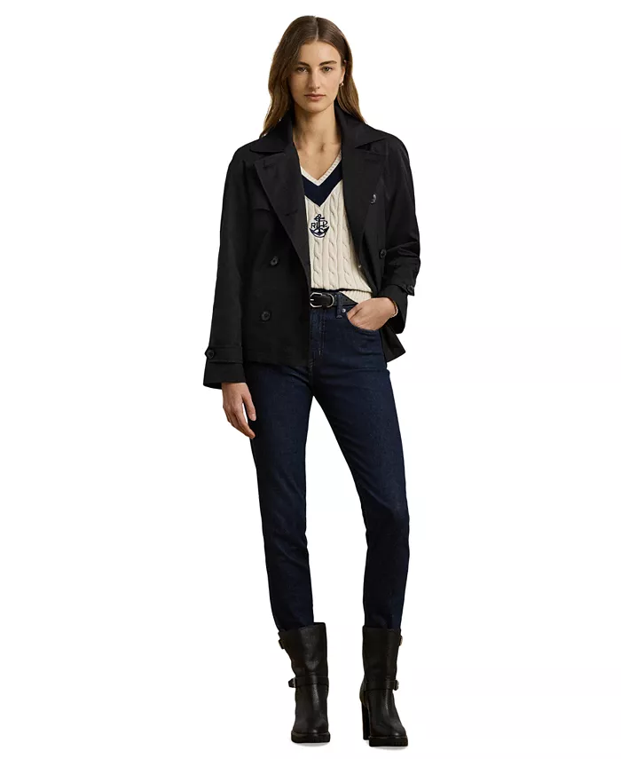 Укороченный двубортный тренч Lauren Ralph Lauren, черный
Укороченный двубортный тренч Lauren Ralph Lauren, черный