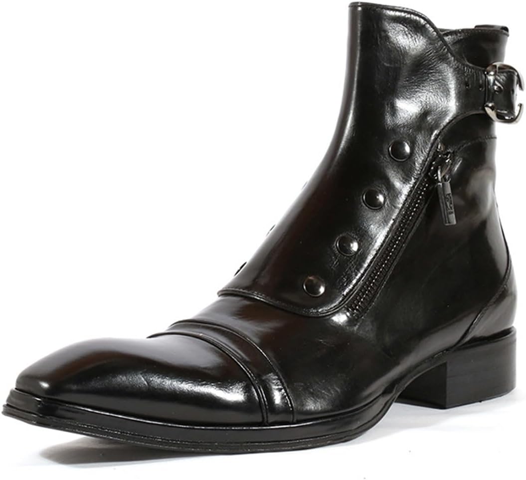 Мужские ботинки до щиколотки с эластичным верхом, массивный каблук, боковая молния, из искусственной кожи, модные и прочные Dhaey
Мужские ботинки до щиколотки с эластичным верхом, массивный каблук, боковая молния, из искусственной кожи, модные и прочные Dhaey