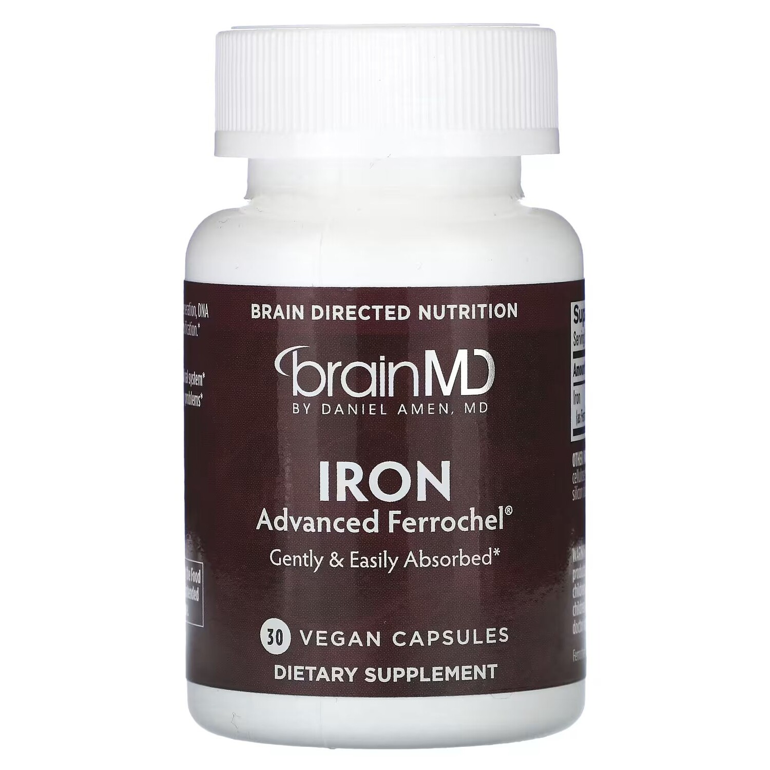 Железо, 30 веганских капсул Brainmd
Железо, 30 веганских капсул Brainmd