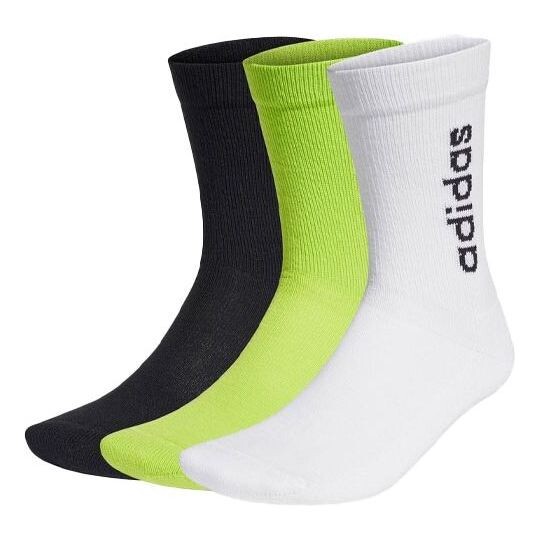 Носки neo hc vt crew 3pp solid color alphabet sports socks couple style 3 pairs white / black / green Adidas, мультиколор 
Носки neo hc vt crew 3pp solid color alphabet sports socks couple style 3 pairs white / black / green Adidas, мультиколор