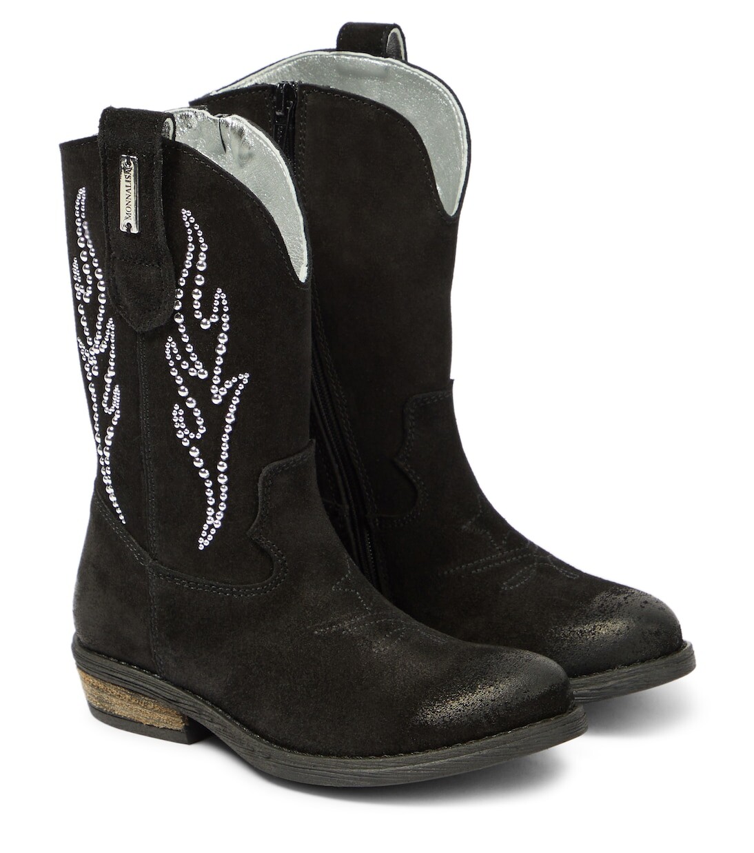 Замшевые ковбойские сапоги Monnalisa, черный
Замшевые ковбойские сапоги Monnalisa, черный