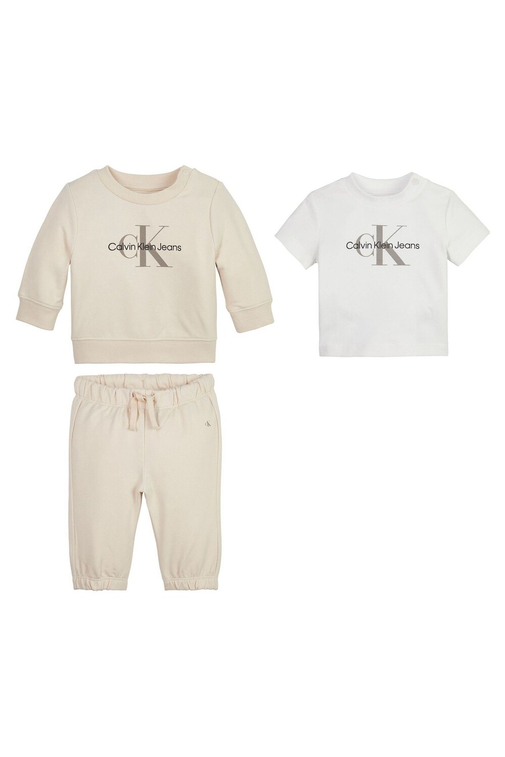 Кремовый спортивный костюм для новорожденных Starter с логотипом Calvin Klein Jeans, бежевый
Кремовый спортивный костюм для новорожденных Starter с логотипом Calvin Klein Jeans, бежевый
