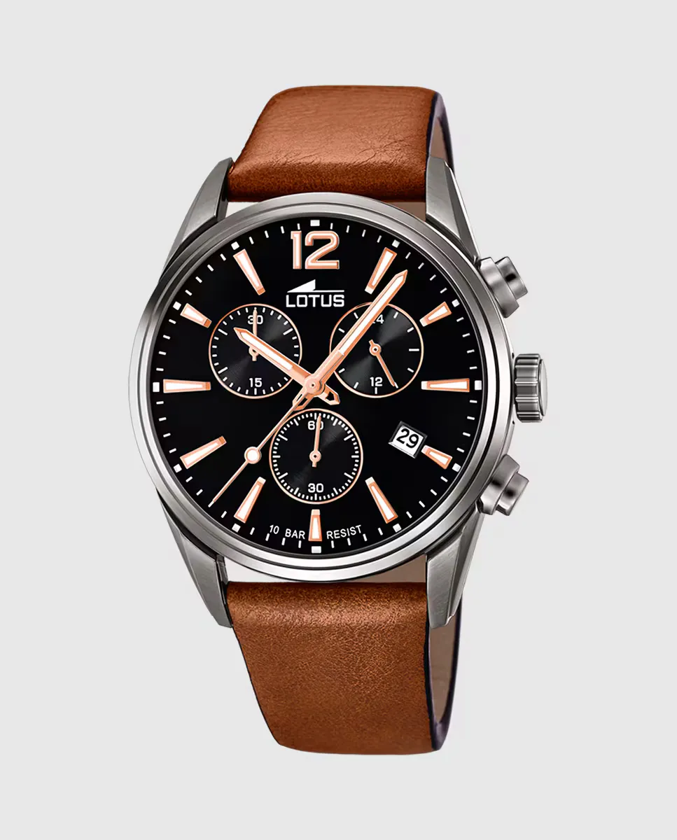 Мужские часы 18683/2 Chrono в коричневой коже LOTUS, коричневый 
Мужские часы 18683/2 Chrono в коричневой коже LOTUS, коричневый