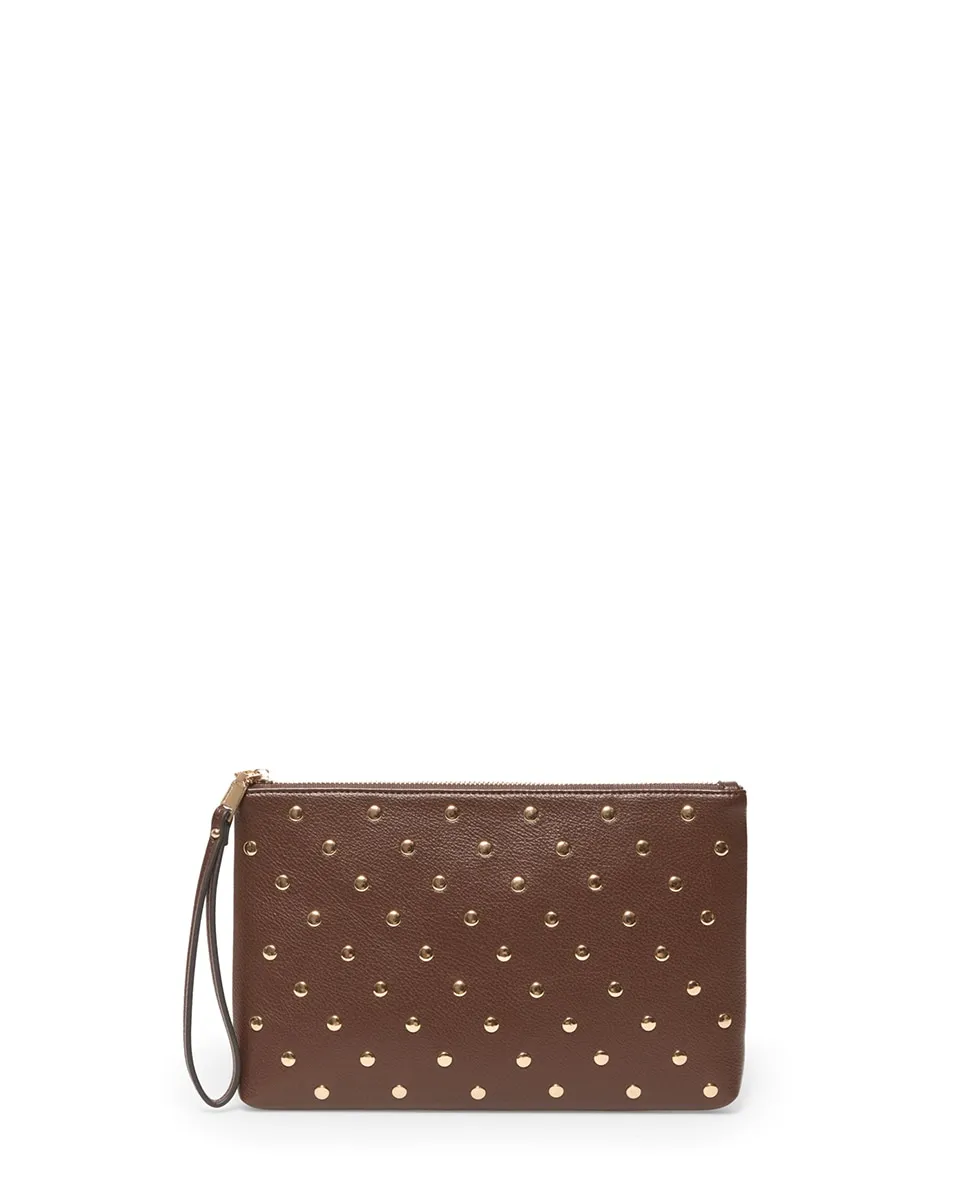 Кошелек с заклепками спереди Sfera, коричневый
Кошелек с заклепками спереди Sfera, коричневый