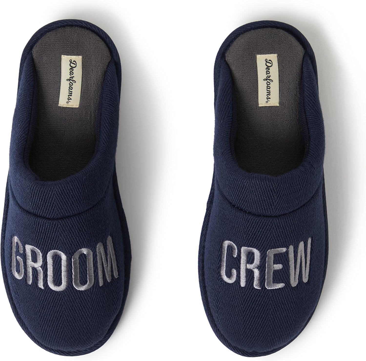 Мужские тапочки Dearfoams для жениха и дружков, подарок на свадьбу, модель Wedding Day Scuff, темно-синий
Мужские тапочки Dearfoams для жениха и дружков, подарок на свадьбу, модель Wedding Day Scuff, темно-синий