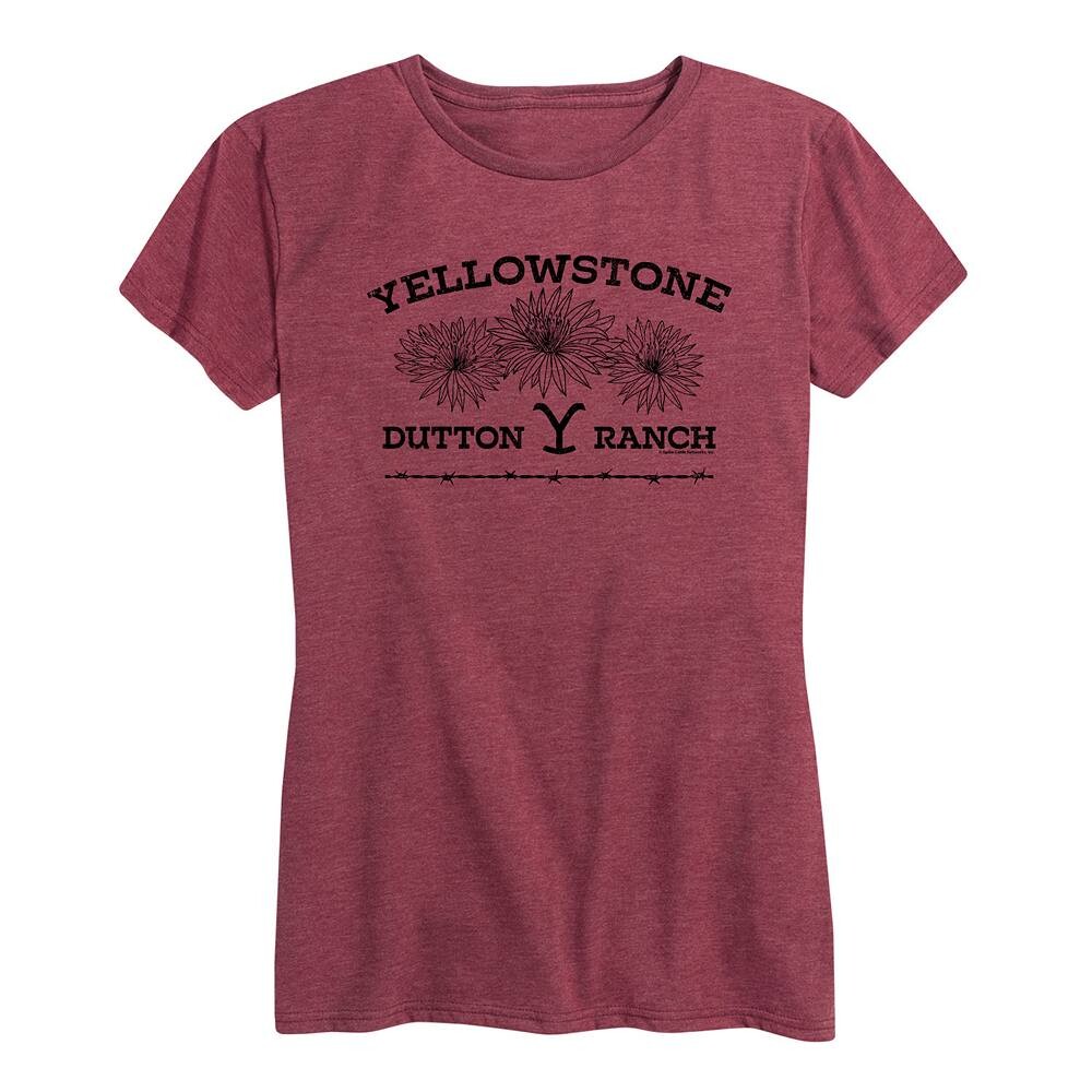 Женская футболка с рисунком Yellowstone Wildflowers Licensed Character, цвет Heather Dark Red 
Женская футболка с рисунком Yellowstone Wildflowers Licensed Character, цвет Heather Dark Red