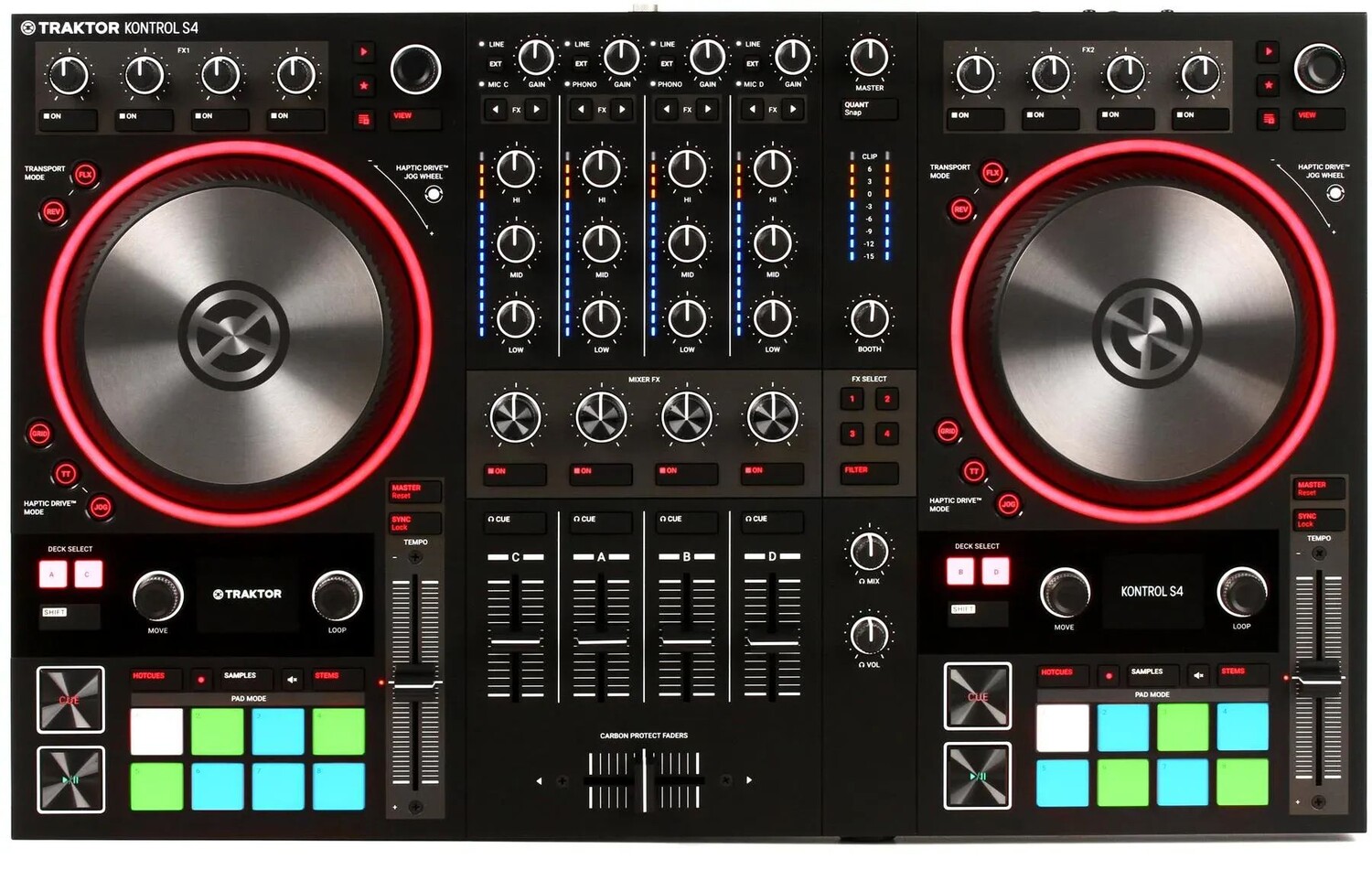 4-канальный DJ-контроллер Native Instruments Traktor Kontrol S4 MK3 
4-канальный DJ-контроллер Native Instruments Traktor Kontrol S4 MK3
