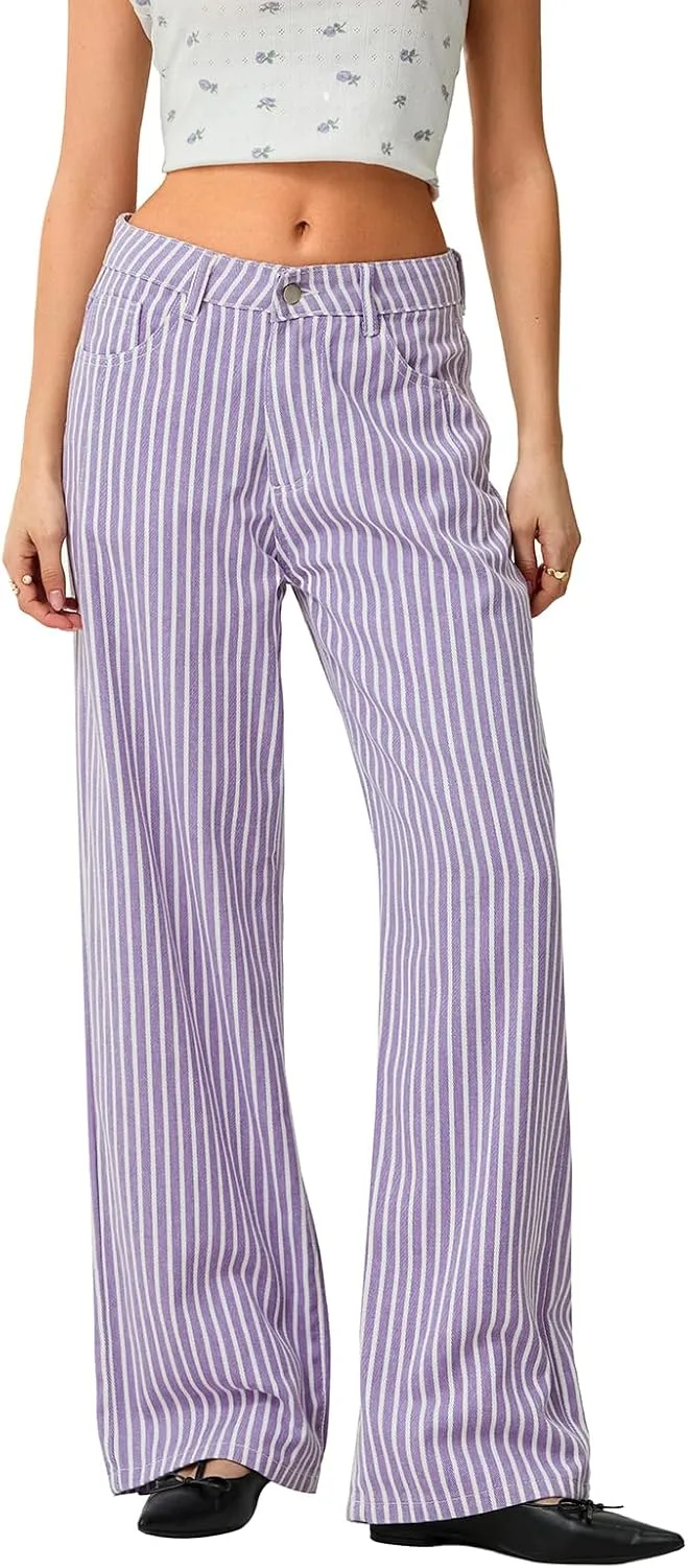 Женские широкие джинсы в полоску с карманами Erenella
Женские широкие джинсы в полоску с карманами Erenella