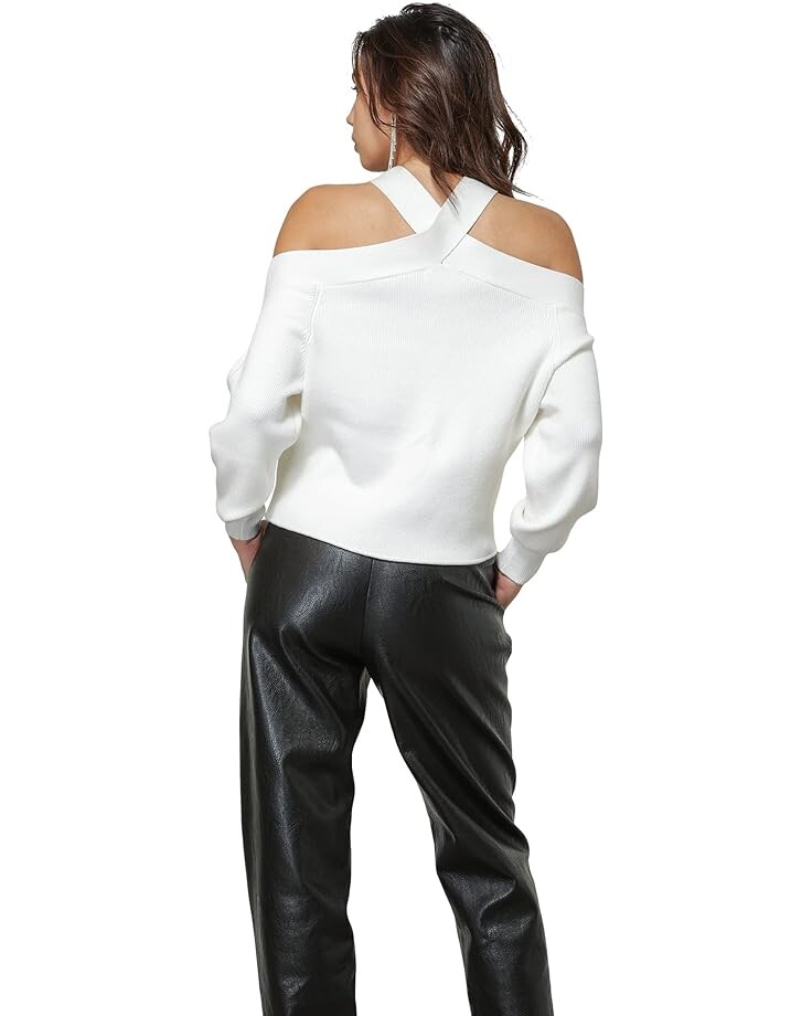 Свитер line and dot Ariana Cold-Shoulder Sweater, белый 
Свитер line and dot Ariana Cold-Shoulder Sweater, белый