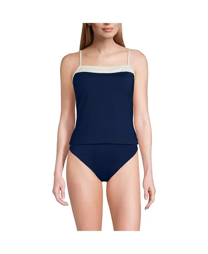 Женский двусторонний купальник-танкини с глубоким круглым вырезом и завязками на спине Lands' End, белый
Женский двусторонний купальник-танкини с глубоким круглым вырезом и завязками на спине Lands' End, белый