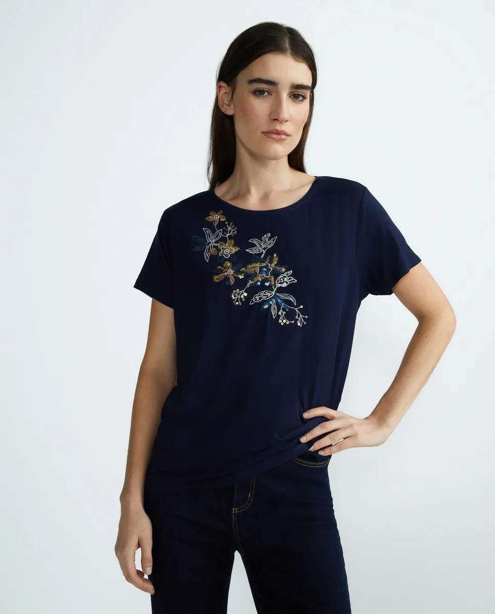 Футболка женская с простой вышивкой Zermatt, тёмно-синий
Футболка женская с простой вышивкой Zermatt, тёмно-синий