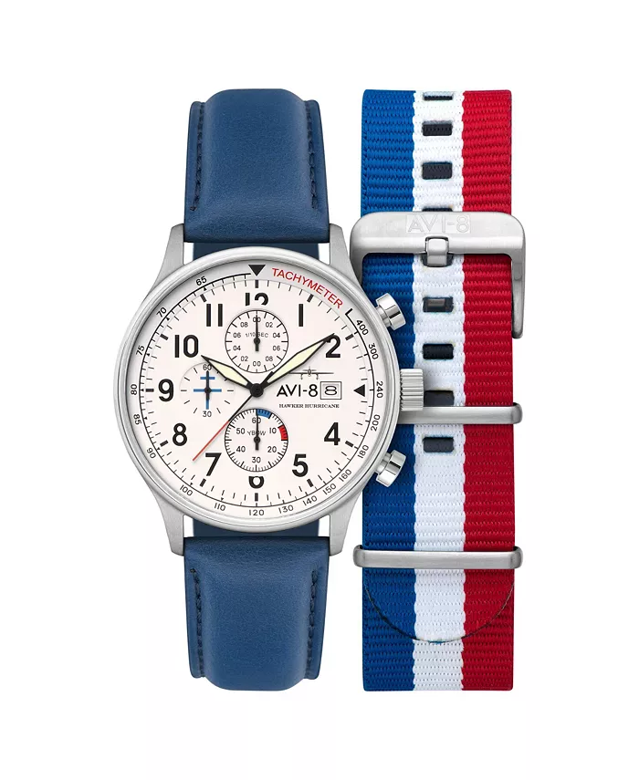 Мужские часы Hawker Hurricane Classic Chronograph с синим кожаным ремешком, 43.5 мм AVI-8
Мужские часы Hawker Hurricane Classic Chronograph с синим кожаным ремешком, 43.5 мм AVI-8