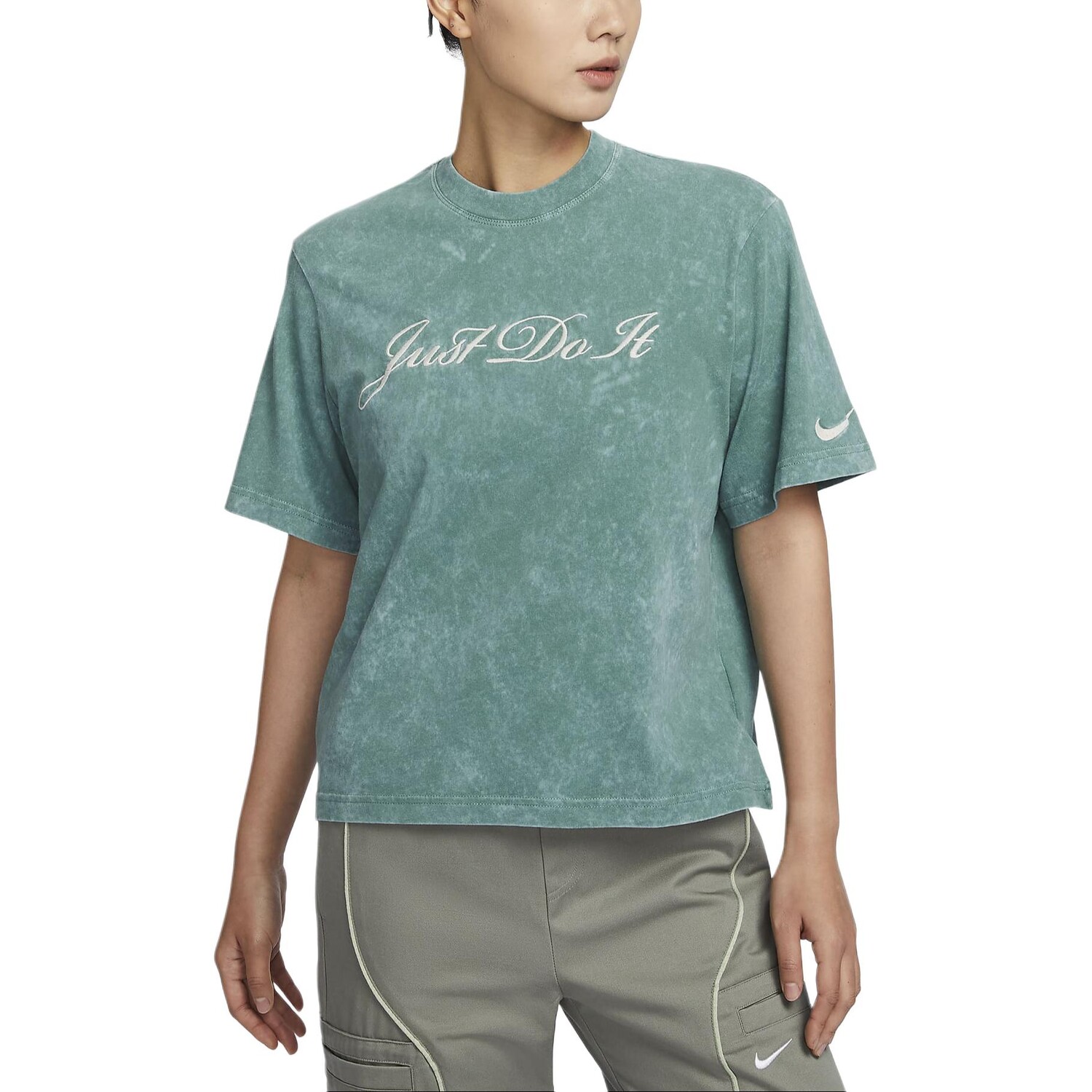 Футболка с логотипом Swoosh женская, прибрежный синий Nike
Футболка с логотипом Swoosh женская, прибрежный синий Nike