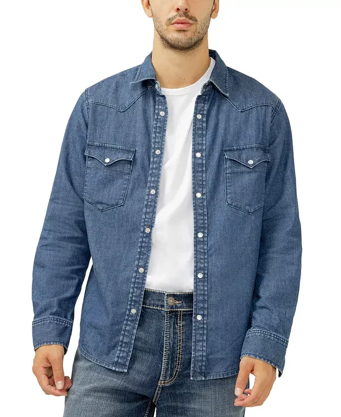 Мужская джинсовая вестерн рубашка Silver Jeans Co., синий
Мужская джинсовая вестерн рубашка Silver Jeans Co., синий