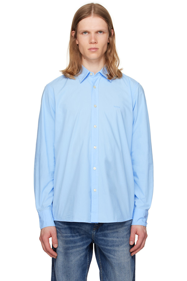 Рубашка Regular-Fit из хлопкового поплина Boss, синий
Рубашка Regular-Fit из хлопкового поплина Boss, синий