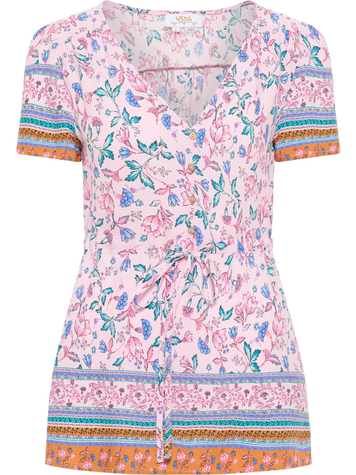 Женская блузка с короткими рукавами в розовом цвете. usha FESTIVAL
Женская блузка с короткими рукавами в розовом цвете. usha FESTIVAL