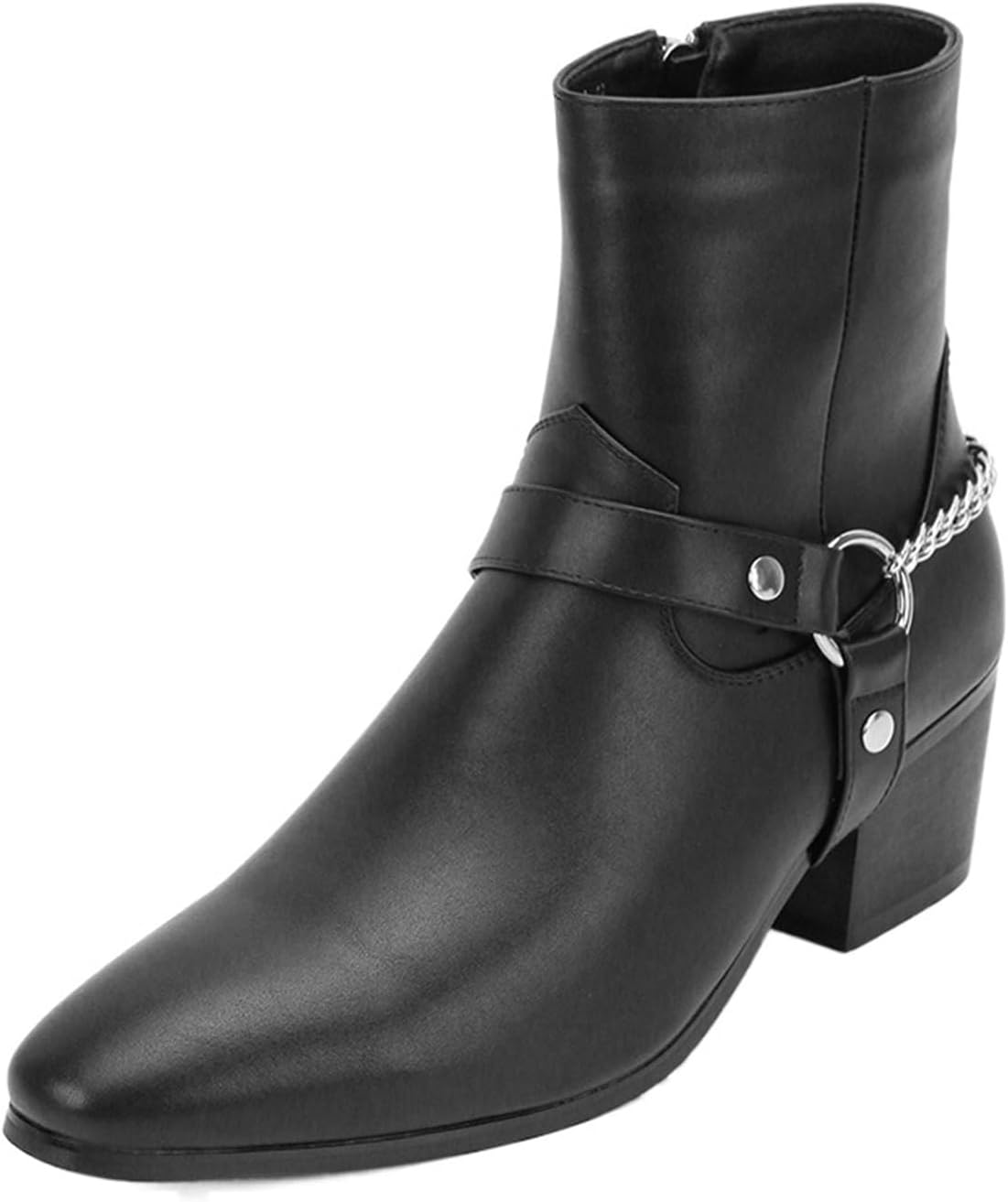 Мужские ботинки Jamron среднего каблука с металлической цепочкой, боковой молнией и байкерским дизайном, черный
Мужские ботинки Jamron среднего каблука с металлической цепочкой, боковой молнией и байкерским дизайном, черный