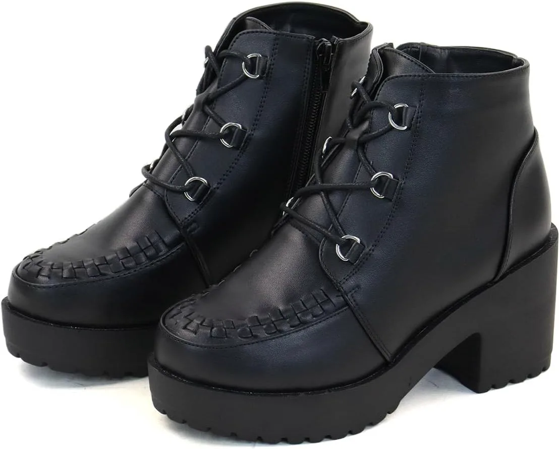 LOVE HUNTER(ラブハンター) Мужские короткие ботинки на шнуровке Оксфорды на толстой подошве Каблук 8 см Платформа U-образный кончик, черный
LOVE HUNTER(ラブハンター) Мужские короткие ботинки на шнуровке Оксфорды на толстой подошве Каблук 8 см Платформа U-образный кончик, черный