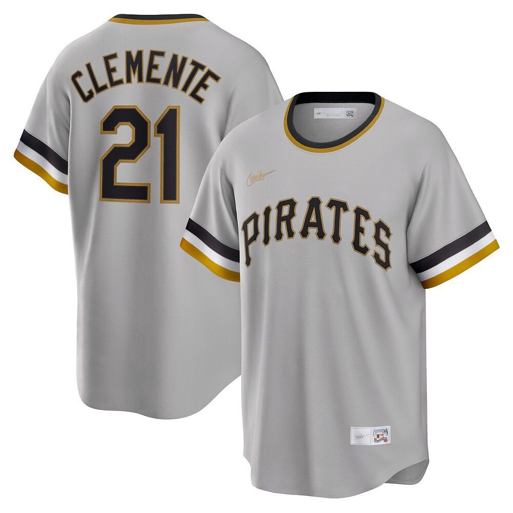 Мужская футболка Nike Roberto Clemente Grey Pittsburgh Pirates Road Cooperstown Collection Player, цвет Pir Grey
Мужская футболка Nike Roberto Clemente Grey Pittsburgh Pirates Road Cooperstown Collection Player, цвет Pir Grey