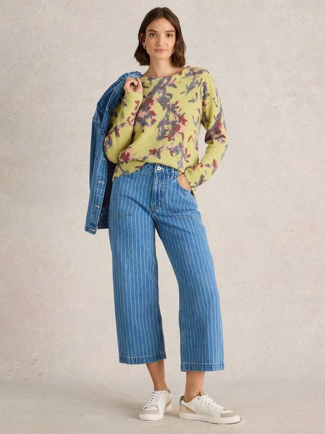 Джинсы с широкими штанинами из органического хлопка в полоску богатого покроя от tia White Stuff, синий
Джинсы с широкими штанинами из органического хлопка в полоску богатого покроя от tia White Stuff, синий