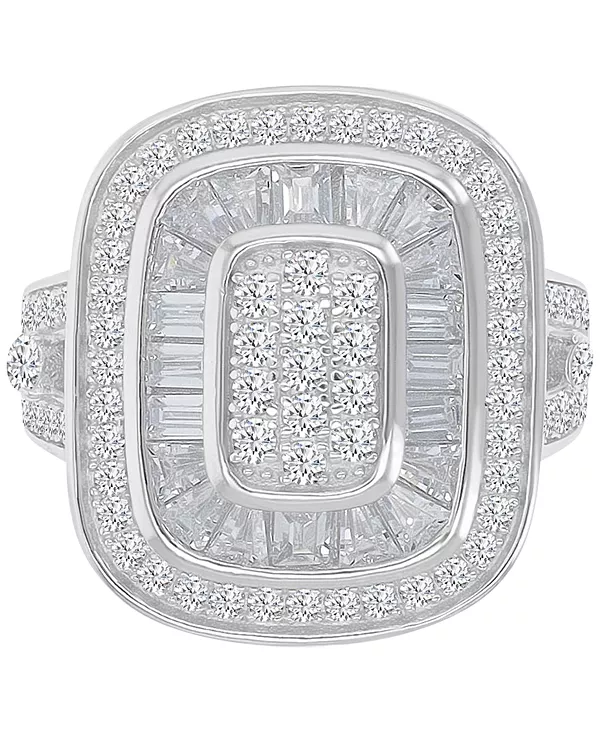 Кольцо с ореолом из кубического циркония круглой и багетной огранки из стерлингового серебра Macy'S, silver
Кольцо с ореолом из кубического циркония круглой и багетной огранки из стерлингового серебра Macy'S, silver