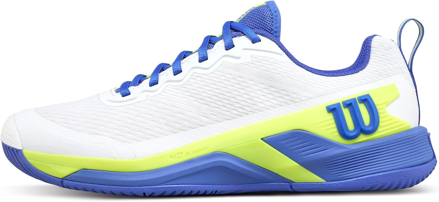 Мужские теннисные кроссовки Wilson Rush Pro 4.5, белый/синий/желтый
Мужские теннисные кроссовки Wilson Rush Pro 4.5, белый/синий/желтый