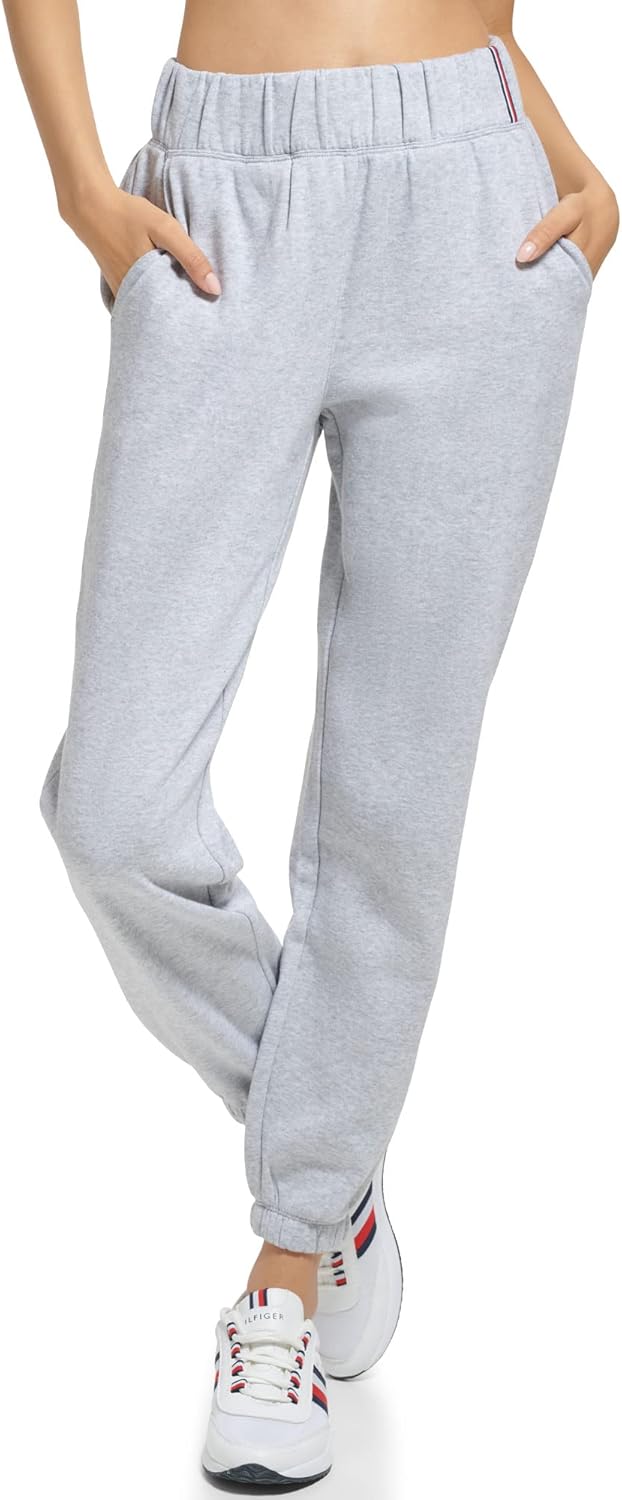 Женские флисовые джоггеры Tommy Hilfiger Global Stripe с эластичным поясом, Pearl Heather Grey
Женские флисовые джоггеры Tommy Hilfiger Global Stripe с эластичным поясом, Pearl Heather Grey