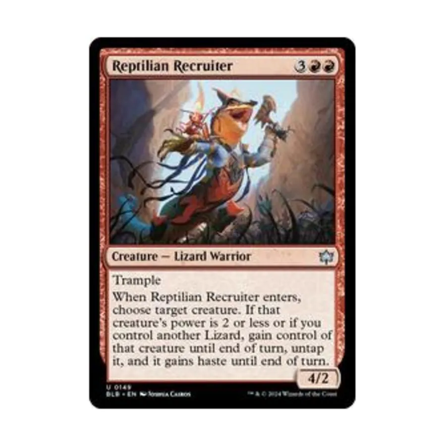CCG Рептильный рекрутер (U), MTG - Bloomburrow
CCG Рептильный рекрутер (U), MTG - Bloomburrow