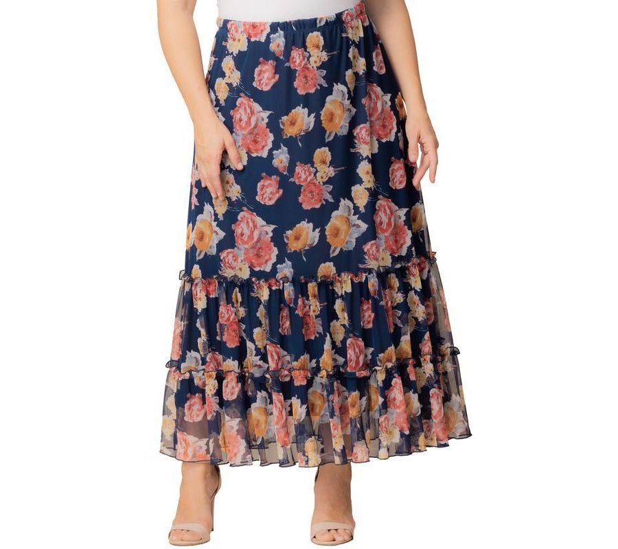 Макси-юбка Isla с ярусным сетчатым верхом больших размеров Kiyonna, Brushed florals
Макси-юбка Isla с ярусным сетчатым верхом больших размеров Kiyonna, Brushed florals