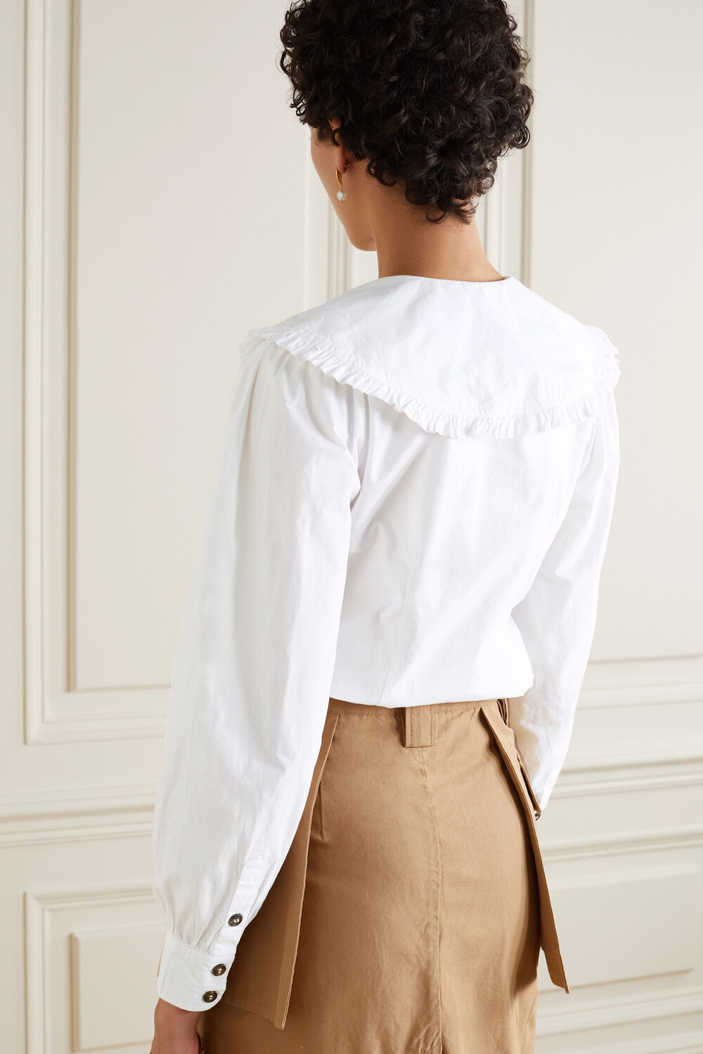 GANNI + NET SUSTAIN блузка из органического хлопка и поплина с оборками, белый
GANNI + NET SUSTAIN блузка из органического хлопка и поплина с оборками, белый