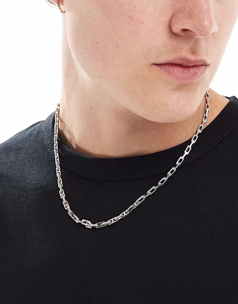 Текстурированное цепочное ожерелье из серебра Asos Design
Текстурированное цепочное ожерелье из серебра Asos Design