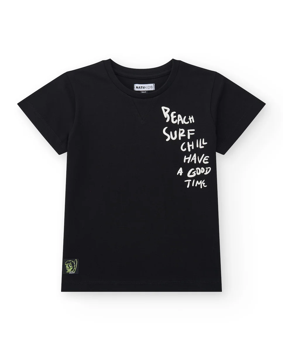 Футболка для мальчиков черного цвета с позиционным принтом и принтом на спине Tuc tuc, чёрный
Футболка для мальчиков черного цвета с позиционным принтом и принтом на спине Tuc tuc, чёрный