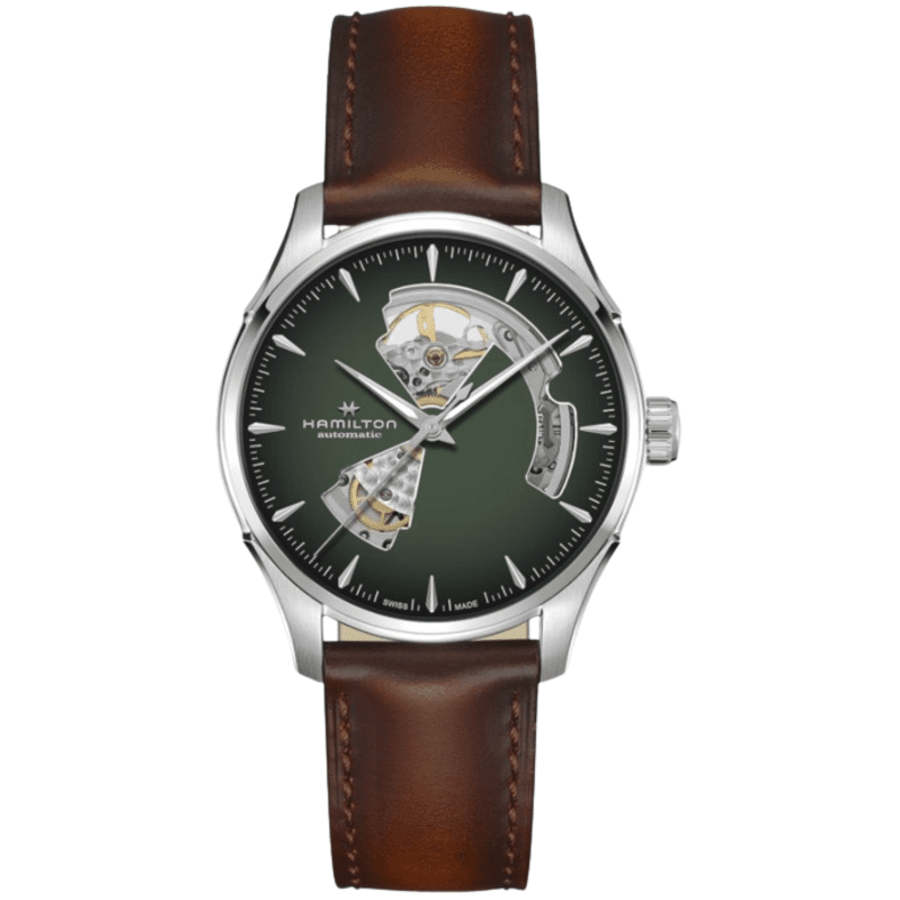 Hamilton Jazzmaster Open Heart Automatic мужские часы с зеленым циферблатом и коричневым кожаным ремешком H32675560
Hamilton Jazzmaster Open Heart Automatic мужские часы с зеленым циферблатом и коричневым кожаным ремешком H32675560