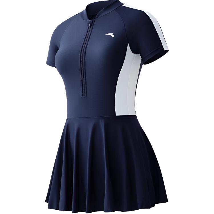 Купальник монокини женский Anta One piece темно-синий/светло-серый 
Купальник монокини женский Anta One piece темно-синий/светло-серый