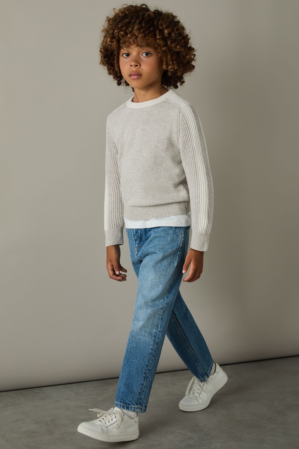 Джемпер Amis с ребристыми рукавами из хлопка и шерсти Reiss, серый
Джемпер Amis с ребристыми рукавами из хлопка и шерсти Reiss, серый