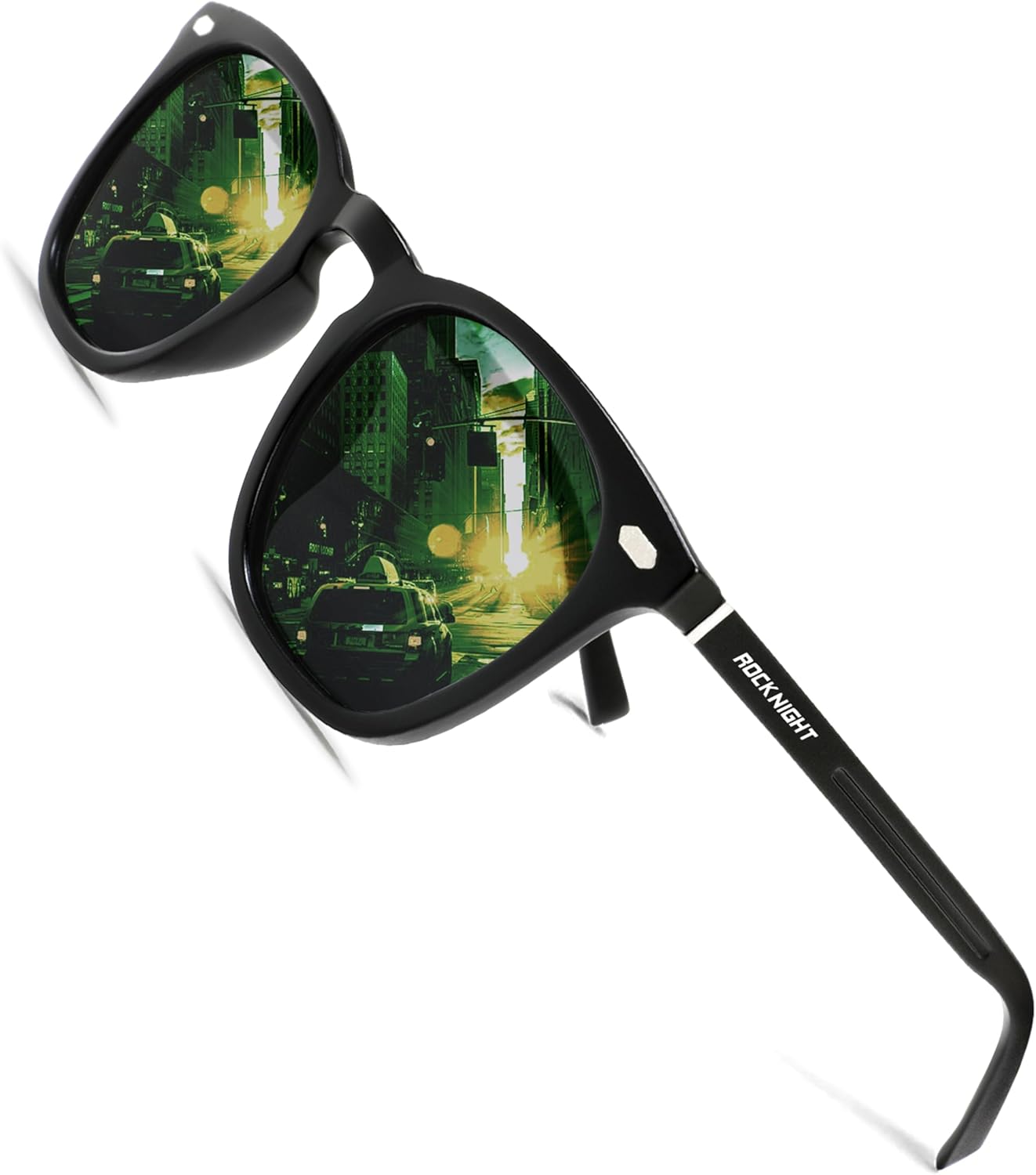 Поляризованные солнцезащитные очки для вождения ROCKNIGHT с защитой UV400, легкая оправа из алюминия и магния, для активного отдыха и повседневной носки, Black Frame/Green Lens(not Mirrored)
Поляризованные солнцезащитные очки для вождения ROCKNIGHT с защитой UV400, легкая оправа из алюминия и магния, для активного отдыха и повседневной носки, Black Frame/Green Lens(not Mirrored)