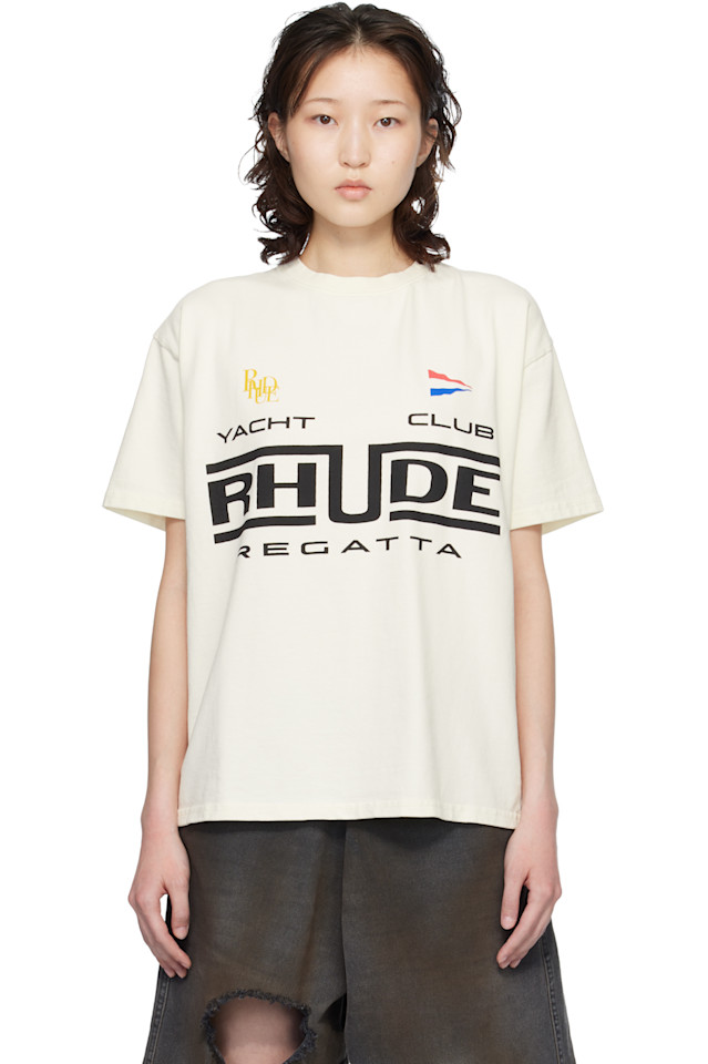 Rhude Футболка Off-White Rhude Regatta Club
Rhude Футболка Off-White Rhude Regatta Club