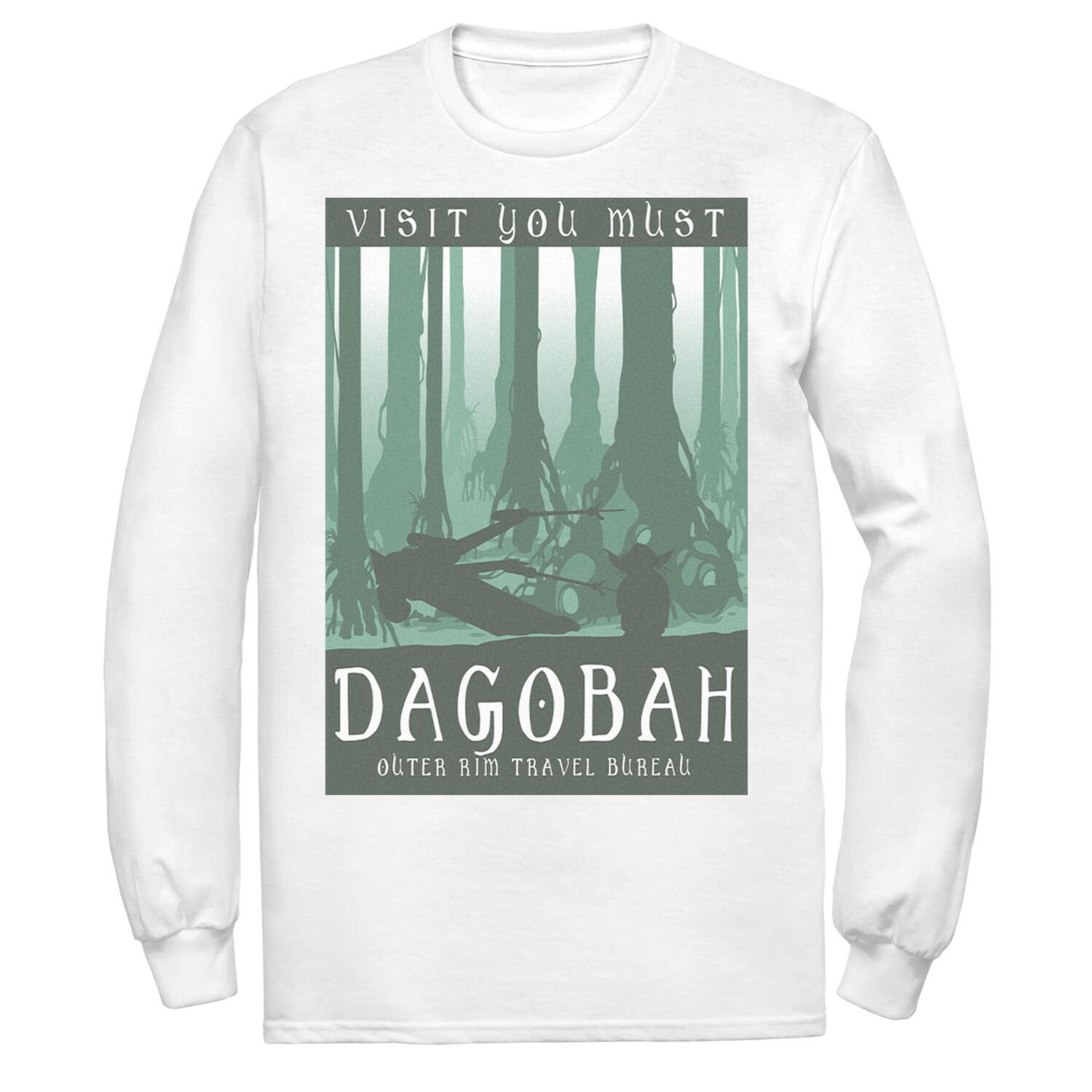 Мужская футболка с силуэтом и плакатом Star Wars Visit You Must Dagobah 
Мужская футболка с силуэтом и плакатом Star Wars Visit You Must Dagobah