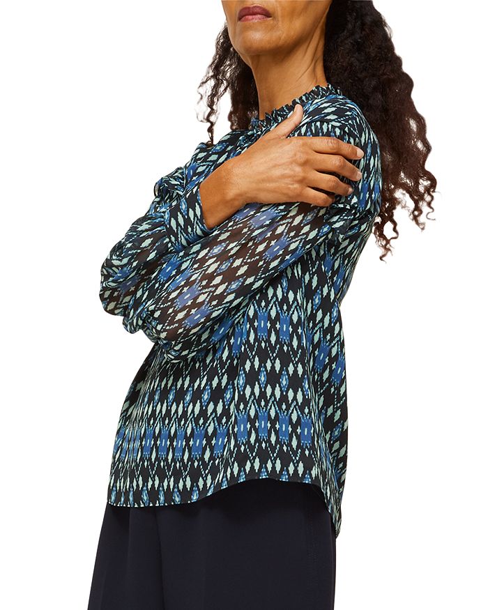 Блузка с принтом «ромбовидный икат» Whistles, синий
Блузка с принтом «ромбовидный икат» Whistles, синий