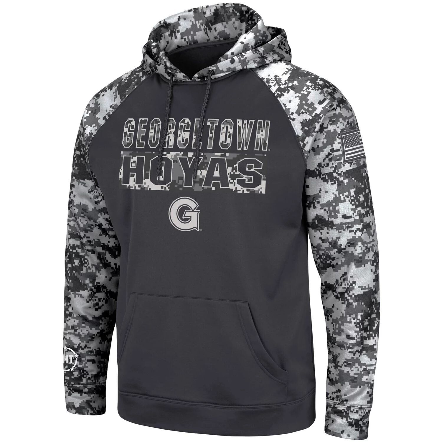 Мужской темно-серый пуловер с капюшоном и камуфляжным принтом Georgetown Hoyas OHT Military Appreciation Digital Camo Colosseum
Мужской темно-серый пуловер с капюшоном и камуфляжным принтом Georgetown Hoyas OHT Military Appreciation Digital Camo Colosseum