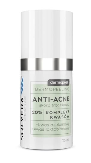 Дермопилинг против прыщей для кожи с акне с комплексом азелаиновой и лактобионовой кислот 20%, 30мл Solverx
Дермопилинг против прыщей для кожи с акне с комплексом азелаиновой и лактобионовой кислот 20%, 30мл Solverx